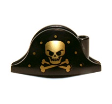 LEGO® piraten hoed met gouden opdruk ZWART