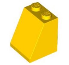 LEGO® 6106008 - 6261652 GEEL - M-34-C LEGO® 65 graden met bodemnop GEEL