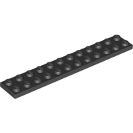 LEGO® 244526 ZWART - H-46-C LEGO® 2x12 BLACK