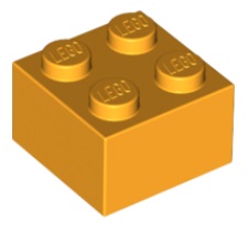 LEGO® 4645051 - 6295078 L ORANJE - H-33-A LEGO® 2x2 LICHT ORANJE