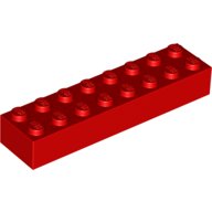 LEGO® 300721 - 6036408 ROOD - H-32-A LEGO® 2x8 ROOD