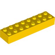 LEGO® 300724 GEEL - L-41-F LEGO® 2x8 GEEL