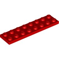 LEGO® 303421 ROOD - H-53-C LEGO® 2x8 ROOD