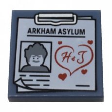 LEGO® 2x2 tegel Arkham Asylum ZAND BLAUW