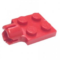 LEGO® trekhaak met opening met 4 groeven ROOD