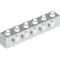 LEGO® 389401 WIT - M-31-E LEGO® 1x6 steen met gaten WIT