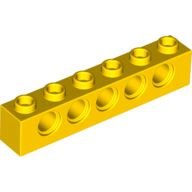 LEGO® 1x6 steen met gaten GEEL