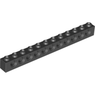 LEGO® 389526 ZWART - L-17-E LEGO® 1x12 steen met gaten ZWART