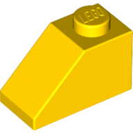 LEGO® 304024 - 4121965 GEEL - M-9-F LEGO® 45 graden 1x2 GEEL