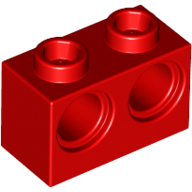 LEGO® 4179355 ROOD - L-18-E LEGO® 1x2 steen met 2 gaten ROOD