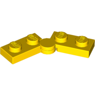 LEGO® scharnierplaat 1x4 compleet (horizontaal 2x1x2) GEEL