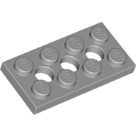 LEGO® Technic, plaat 2x4 met 3 gaten LICHT GRIJS