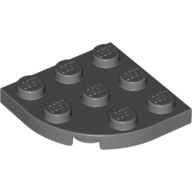 LEGO® 3x3 ronde hoek DONKER GRIJS