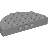 LEGO® rond, hoek 4x8 volle steen dubbele  LICHT GRIJS