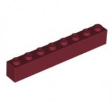 LEGO® 4224519 D ROOD - H-30-B LEGO® 1x8 DONKER ROOD