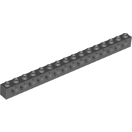 LEGO® 4256828 D GRIJS - H-44-C LEGO® 1x16 steen met gaten DONKER  GRIJS