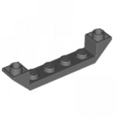 LEGO®  omgekeerde dakpan  45 graden 2x6 dubbel met 2x4 inkeping DONKER GRIJS