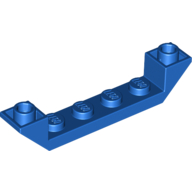 LEGO®  omgekeerde dakpan  45 graden 2x6 dubbel met 2x4 inkeping BLAUW