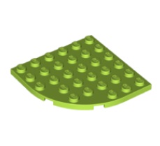 LEGO® 6x6 ronde hoek LIMOEN