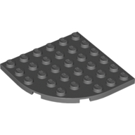 LEGO® 6x6 ronde hoek DONKER GRIJS