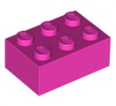 LEGO® 4227937 - 4497169 - 6143708 D ROZE - L-49-G LEGO® 2x3 DONKER ROZE