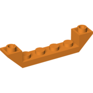 LEGO®  omgekeerde dakpan  45 graden 2x6 dubbel met 2x4 inkeping ORANJE