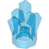 LEGO® gesteente 1x1 kristal 5 punten TRANSPARANT DONKER BLAUW