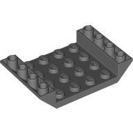 LEGO®  omgekeerde dakpan 45 graden 6x4 dubbel met 4x4 inkeping en 3 gaten DONKER GRIJS