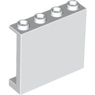 LEGO® paneel 1x4x3 - open noppen, met zijsteunen WIT