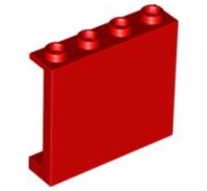 LEGO® paneel 1x4x3 - open noppen, ROOD