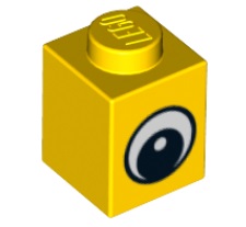 LEGO® 1x1 met afbeelding oog GEEL