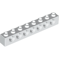LEGO® 1x8 steen met gaten WIT