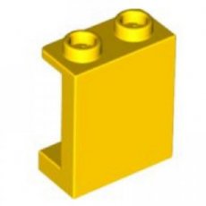LEGO® paneel 1x2x2 - open noppen, met zijsteunen GEEL