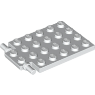 LEGO® 4599044 WIT - L-23-G LEGO® 4X6 plaat met valkuilscharnier WIT