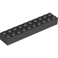 LEGO® 4617860 - 300626 ZWART - H-37-B LEGO® 2x10 ZWART