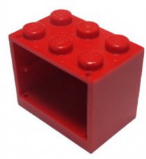 LEGO 4619543A ROOD - L-45-G LEGO® 2x3x2 kast (volle noppen) RED