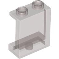 LEGO® paneel 1x2x2 - open noppen, met zijsteunen TRANSPARANT ZWART