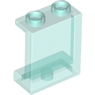 LEGO® paneel 1x2x2 - open noppen, met zijsteunen TRANSPARANT LICHT BLAUW