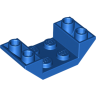 LEGO®  omgekeerde dakpan 45 graden 4x4 dubbel met 2x2 inkeping BLAUW