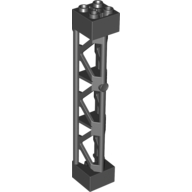 LEGO® support 2x2x10 triangular beam - type 4 - 3 posts, 3 sections BLACK