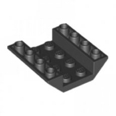 LEGO® 485426 - 4603490 ZWART - M-35-B LEGO®  omgekeerde dakpan  45 graden 4x4 dubbel met 2x4  inkeping ZONDER GATEN ZWART