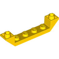 LEGO®  omgekeerde dakpan  45 graden 2x6 dubbel met 2x4 inkeping GEEL