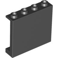 LEGO® paneel 1x4x3 - open noppen, met zijsteunen ZWART