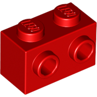 LEGO® 6019155 ROOD - M-17-H LEGO® 1x2 met noppen aan 1 zijde ROOD
