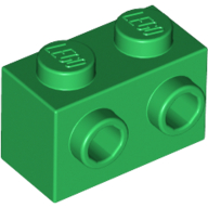 LEGO® 1x2 met noppen aan 1 zijde GROEN
