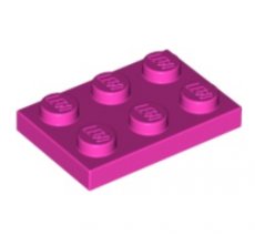 LEGO® 6060801 D ROZE - L-8-E LEGO® Plaat 2x3 DONKER ROZE