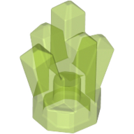 LEGO® gesteente 1x1 kristal 5 punten TRANSPARANT HELDER GROEN