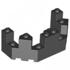 LEGO® rotspaneel  1/2 4x8x2 1/3  ZWART