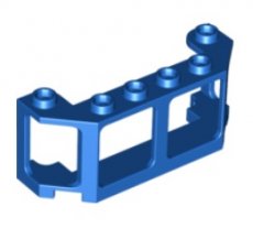 LEGO® 6071445 BLAUW - M-12-F LEGO® voorruit trein 2x6x2  BLAUWE houder MET LICHT BLAUW glas