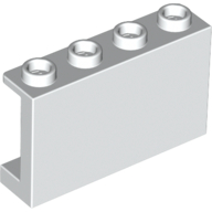LEGO® paneel 1x4x2 - open noppen, met zijsteunen WIT